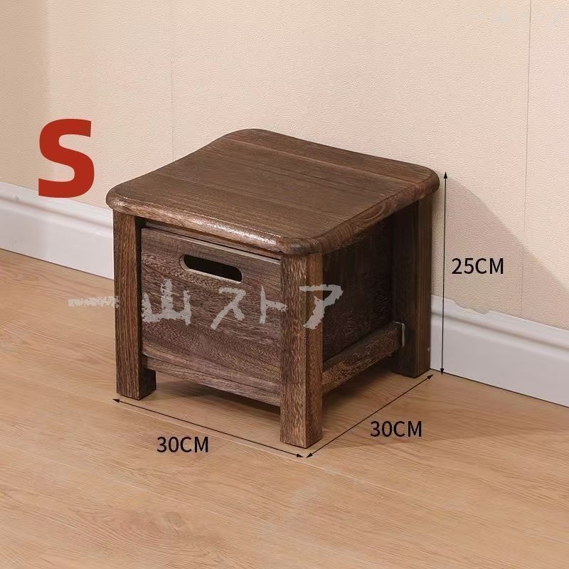 新品?未使用】【S】30*30*25cm 木製 フットベンチ ナチュラル 北欧 