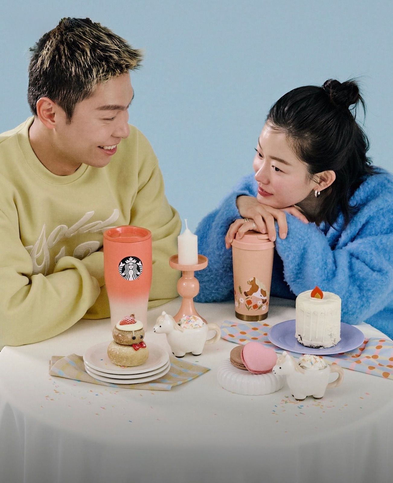 ⚪︎ 韓国スタバ x 29 CM SS Pony - Flower Elma Demi Mug 2 P SET