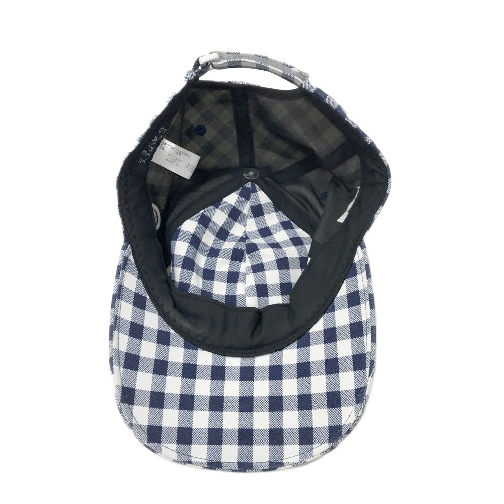 PEARLY GATES パーリーゲイツ キャップ チェック柄 ネイビー系 FR