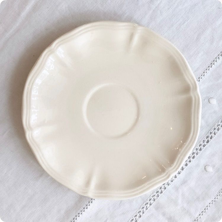 フランスアンティーク デザート皿｜サルグミンヌ （Sarreguemines