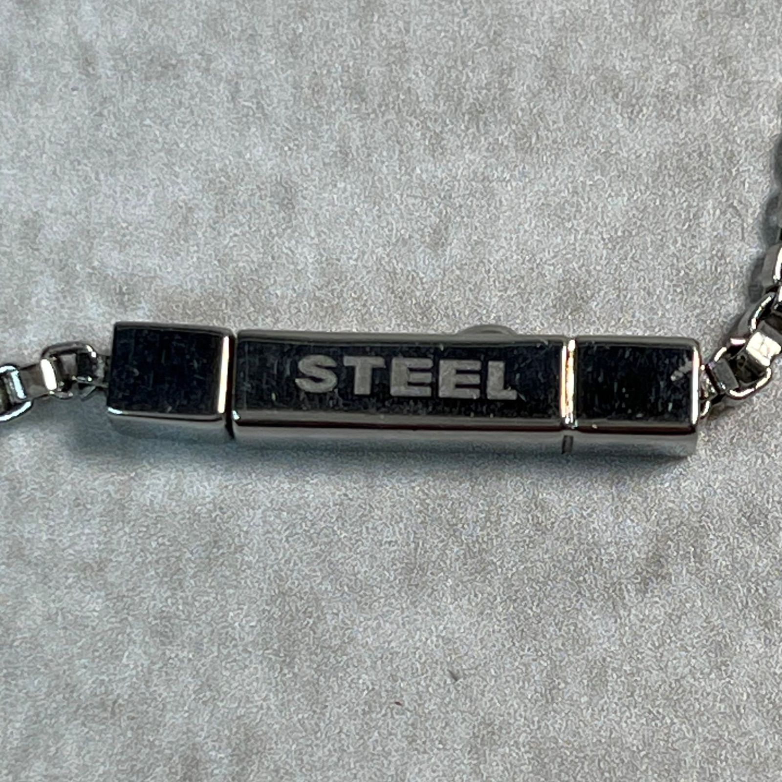 DIESEL ディーゼル ロゴ ネックレス シルバー ステンレス STEEL刻印