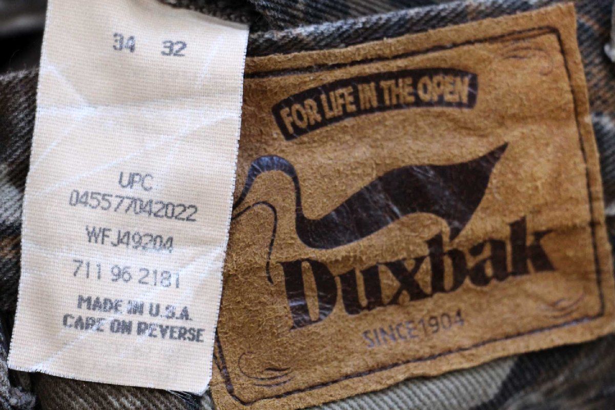 90s USA製 Duxbak REALTREE リアルツリーカモ コットンツイル 