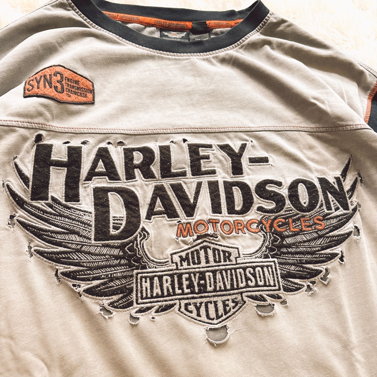 vintage Harley Davidson フェード ダメージ ボロ TEE