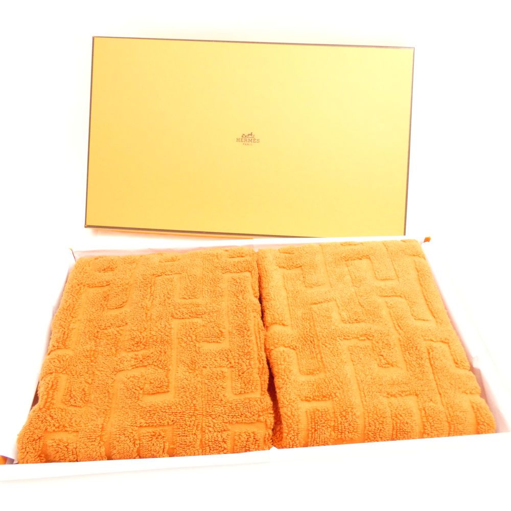 未使用 HERMES エルメス ステアーズ ゲスト フェイスタオル 2点
