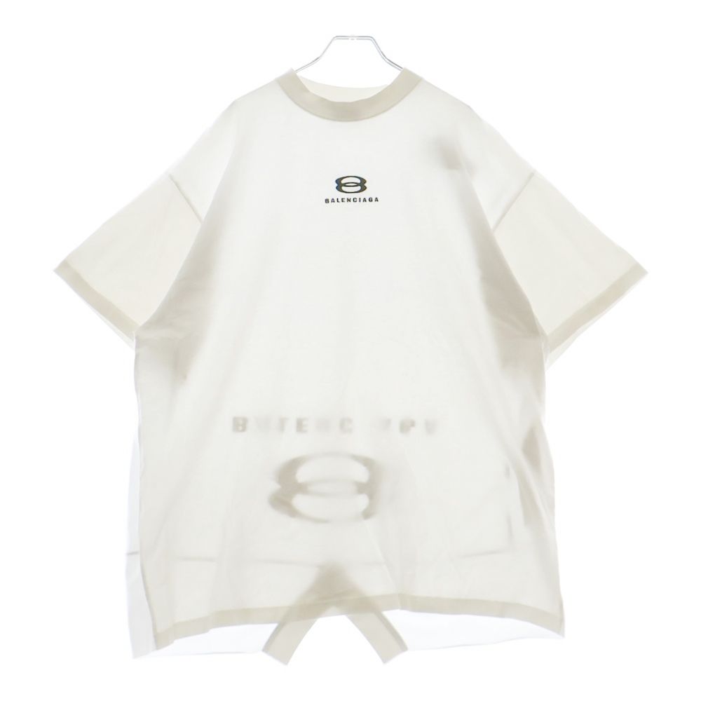 バレンシアガ BALENCIAGA 半袖 刺繍ロゴ Tシャツ メンズ 3 BALENCIAGA (バレンシアガ) 23AW バック切替 ロゴ刺繍スポーティ半袖T