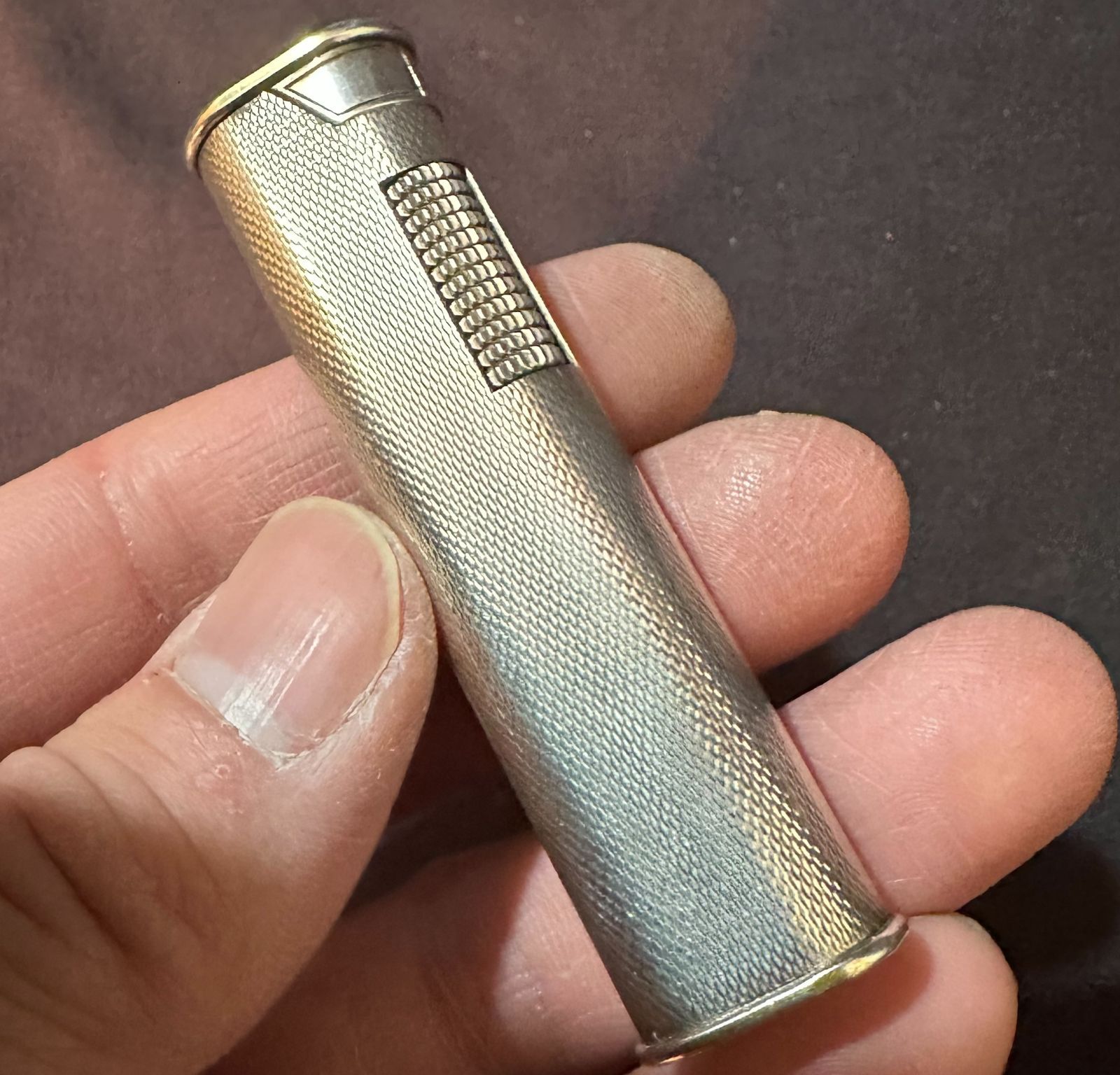 dunhill ダンヒル ライター テクスチャー仕上げ シルバー 銀色 SWISS