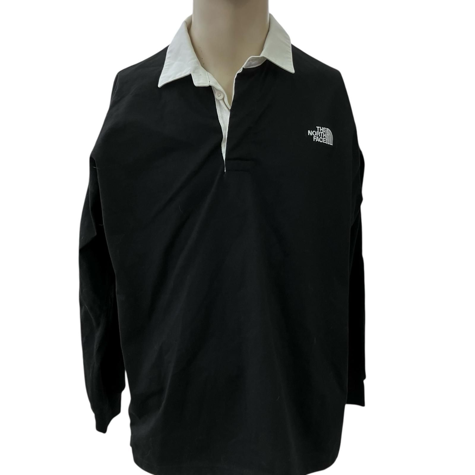 186005 現状品 THE NORTH FACE ザ・ノースフェイス ポロシャツ 長袖 黒