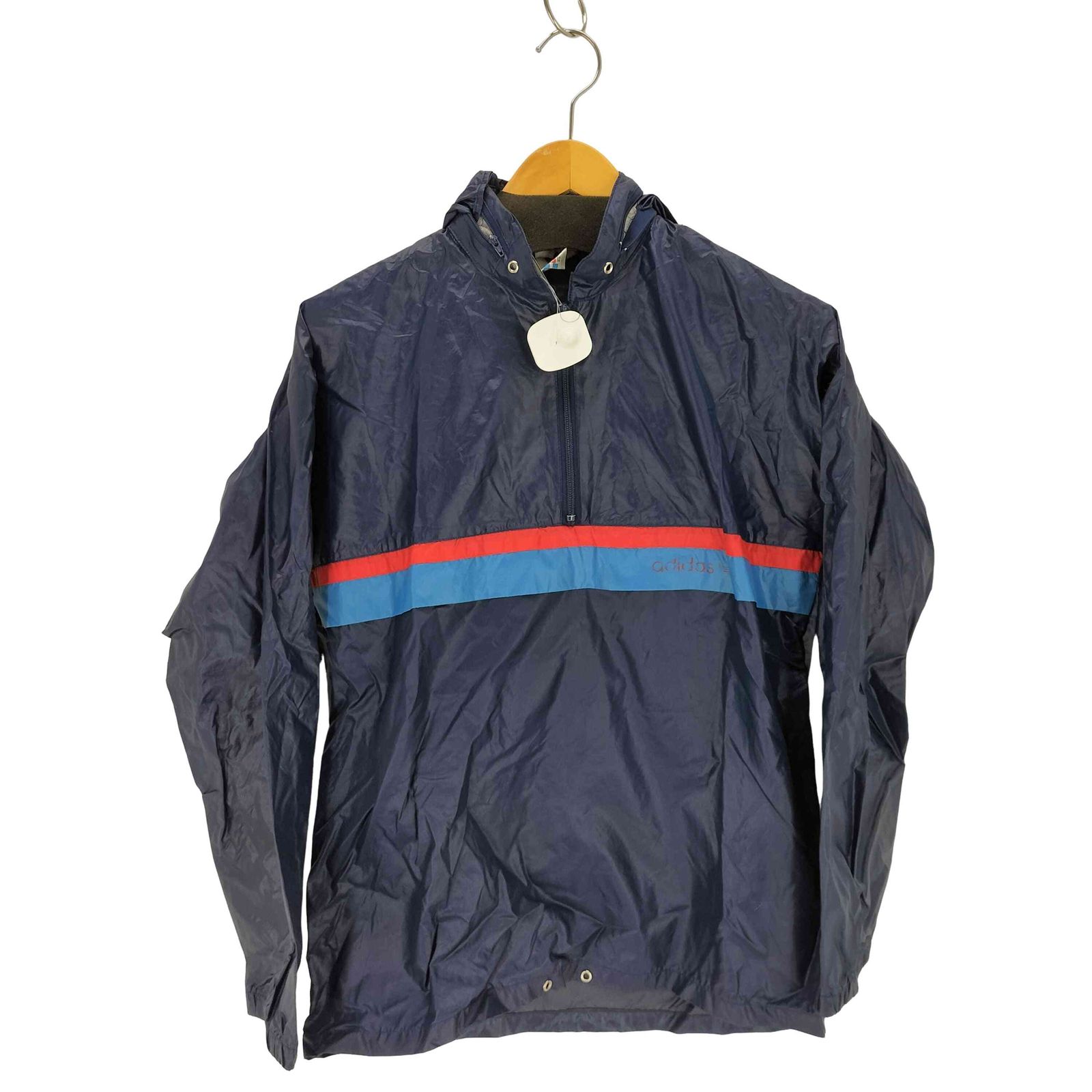 アディダス adidas 80-90S ハーフジップナイロンアノラックパーカー