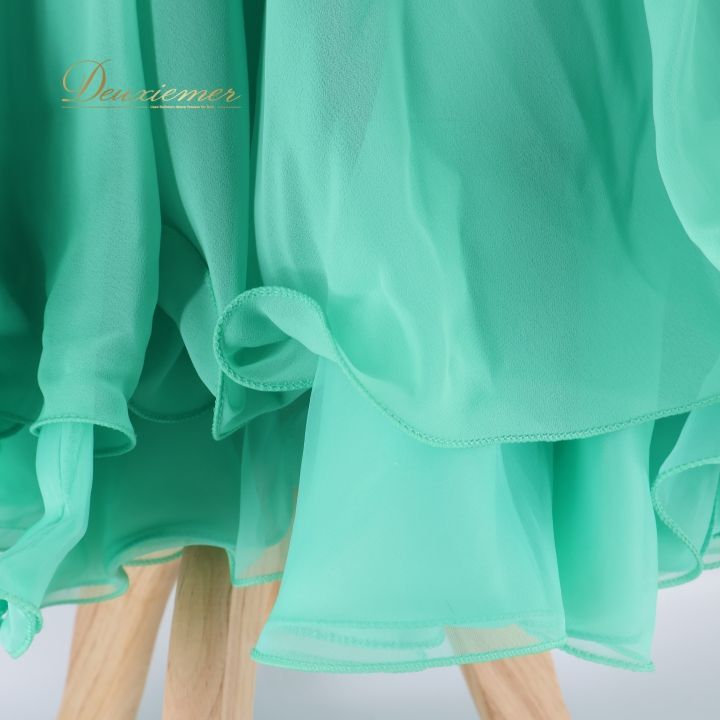 社交ダンス 衣装 スタンダードドレス ドレス ワンピース エメラルド