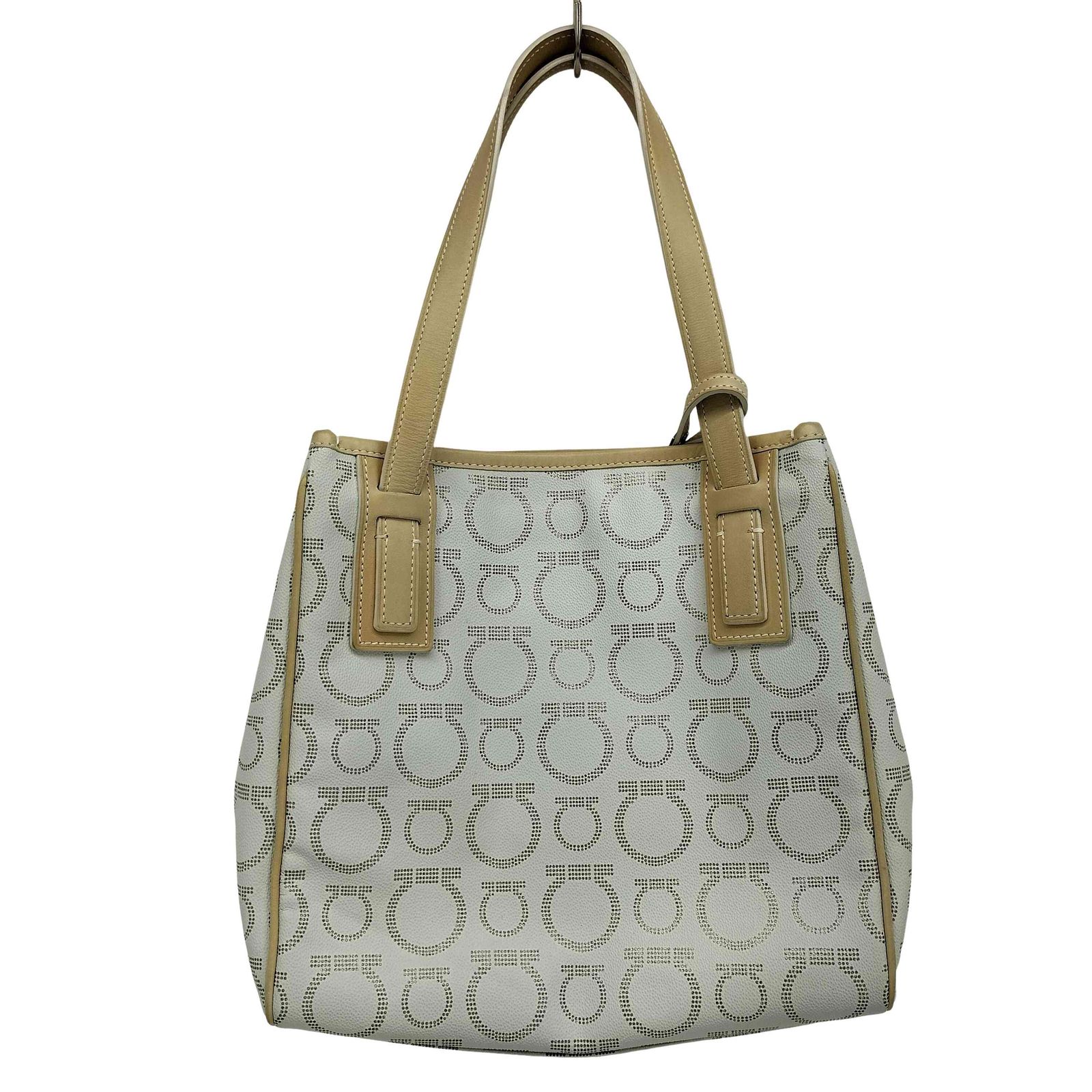 【ロペ】Salvatore Ferragamo ガンチーニトートバッグ フェラガモ ガンチーニ 赤 光沢 オールレザー ハンド トートバッグ