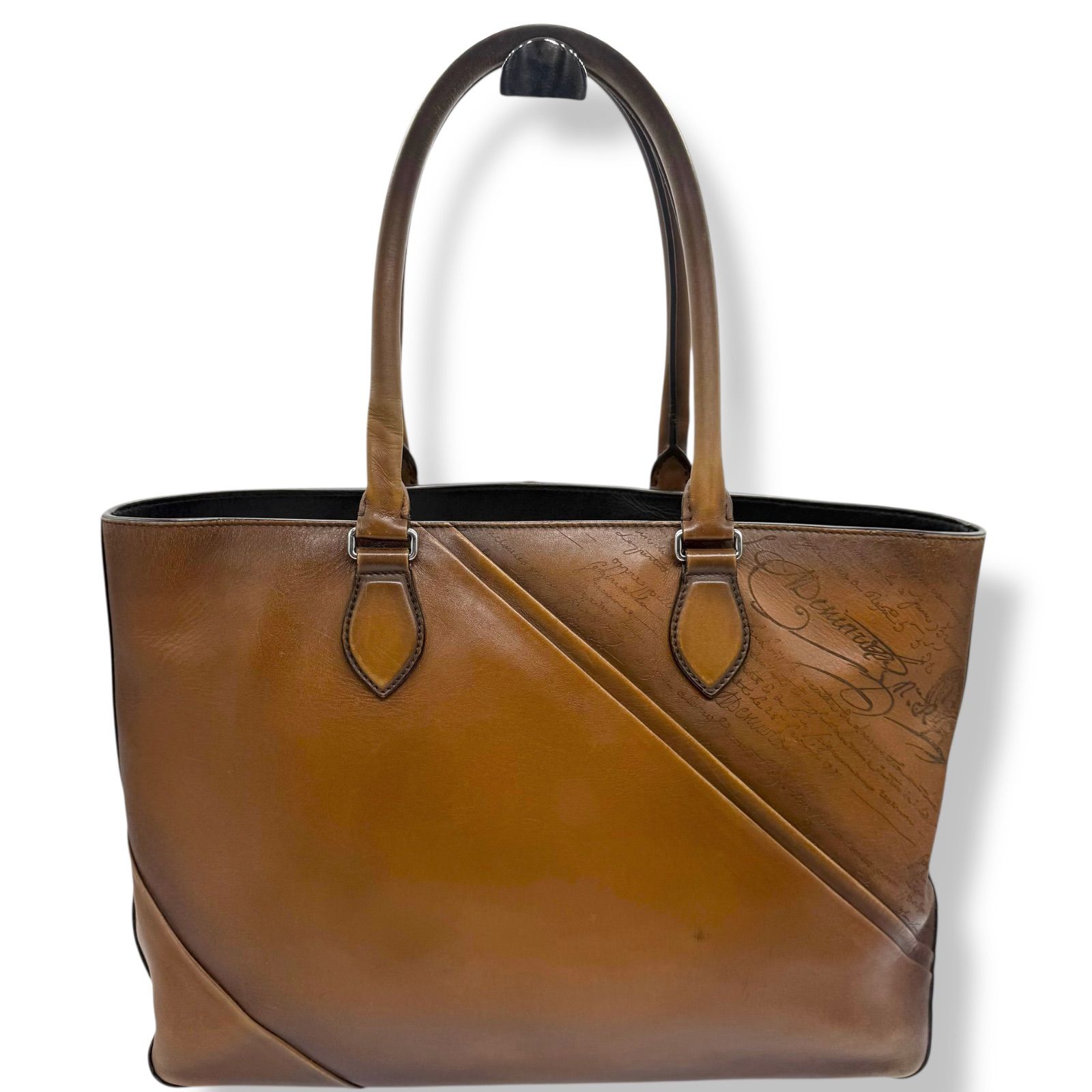 ベルルッティ トゥジュール トートバッグ カリグラフィ ブラウン