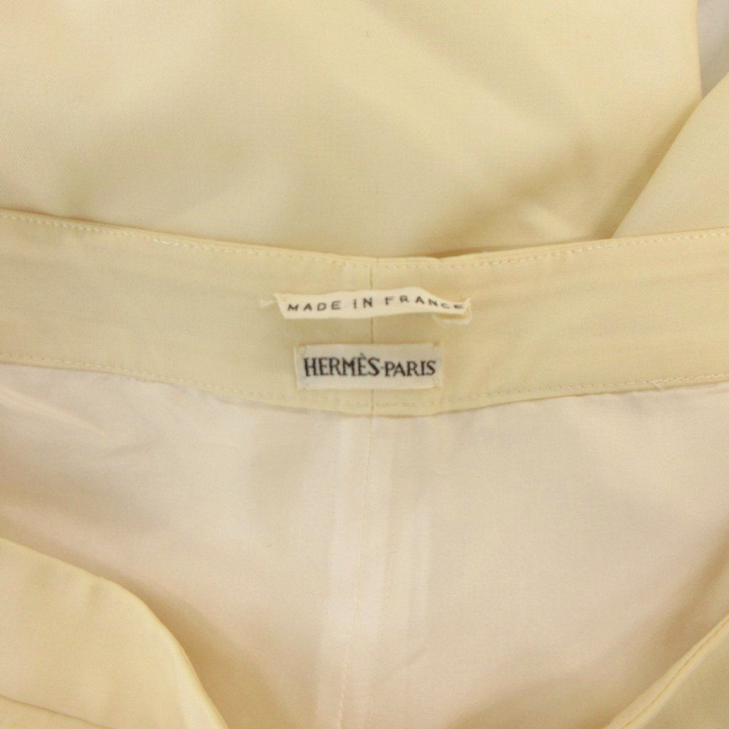 エルメス HERMES マルジェラ期 パンツ スラックス ワイド ウール 40 白