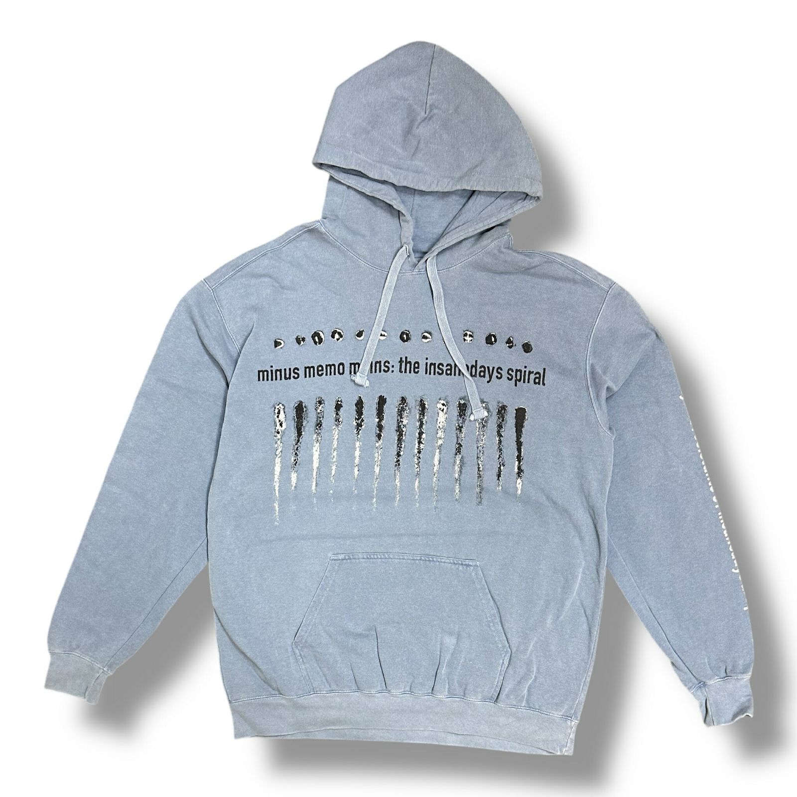 未使用 MINUS  Bootleg Hoodie(DAMAGED) ブートレグフーディー パーカー スウェット マイナス ブルー 1 （94914A） 未使用 MINUS Bootleg Hoodie(DAMAGED) ブートレグフーディー パーカー