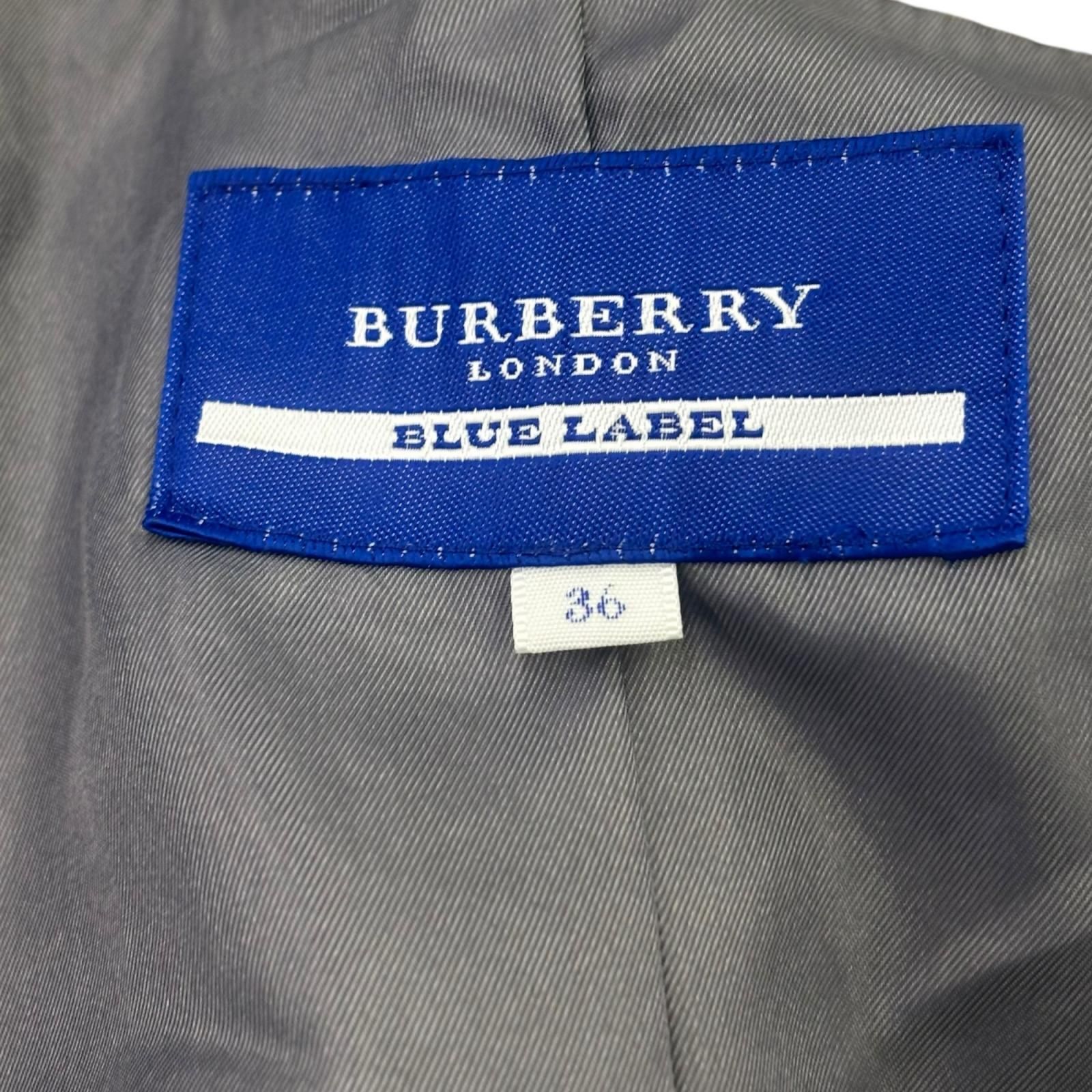 186005 BURBERRY BLUE LABEL バーバリーブルーレーベル ピーコート 36