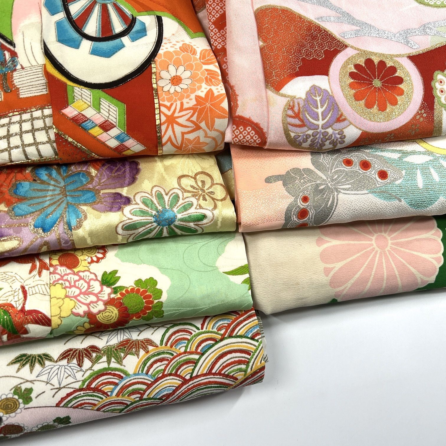 女児 着物 7枚 着物まとめ売り 同梱購入歓迎 リメイク用 着付け練習用