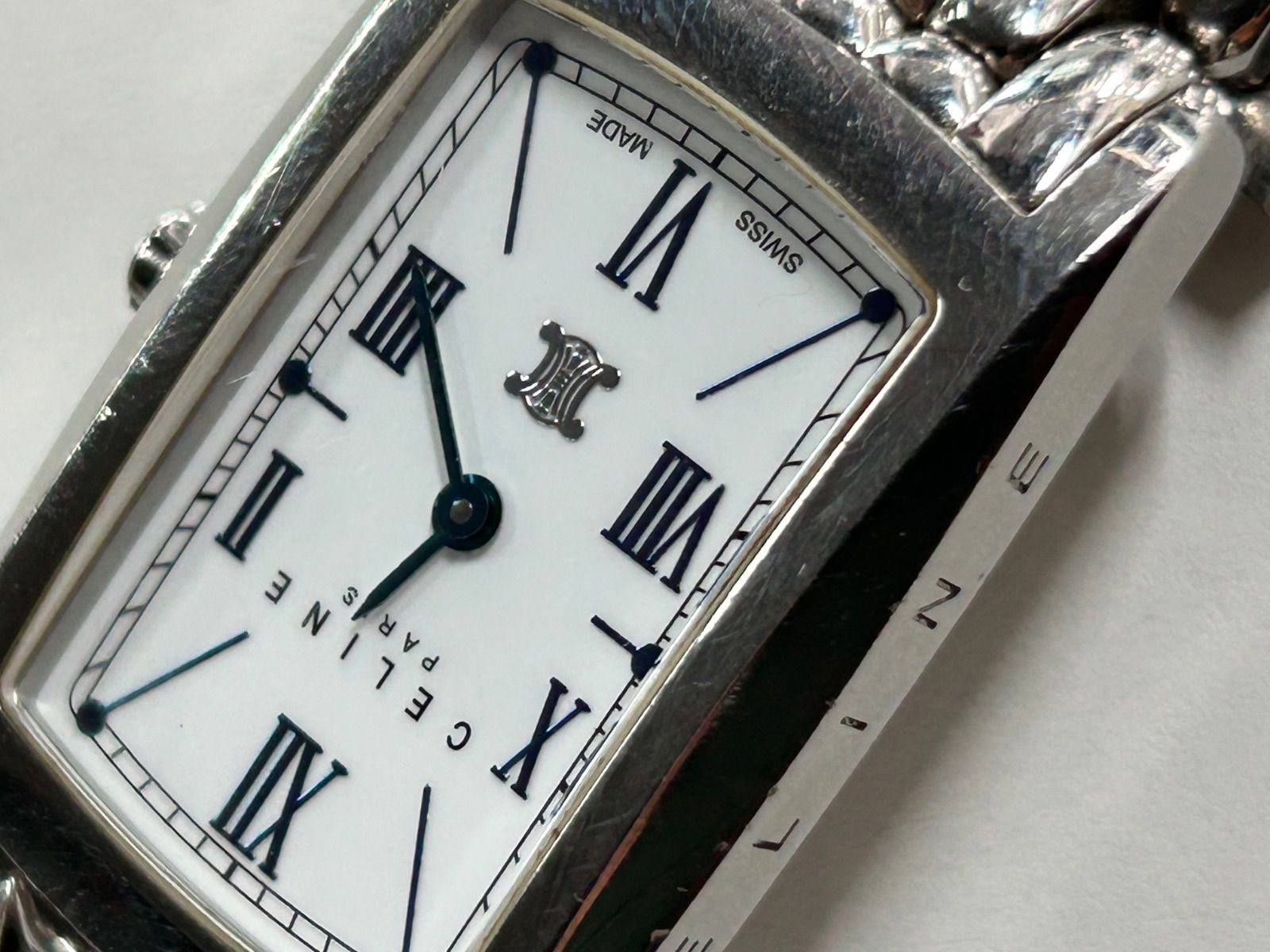 電池交換済】CELINE セリーヌ レディース腕時計 クォーツ スイス製