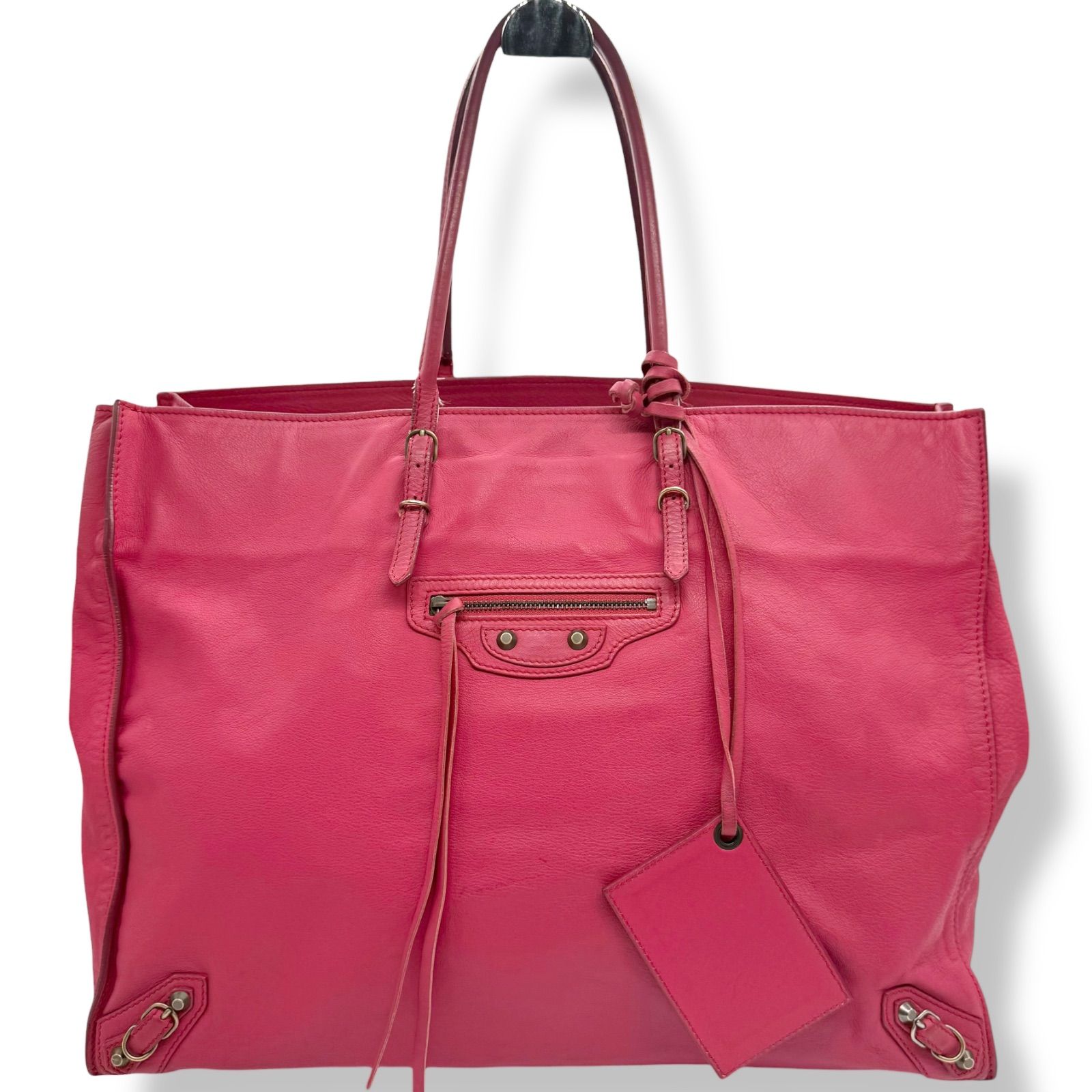 バレンシアガ トートバッグ ザ・ペーパー ピンク系 レザー A4収納可