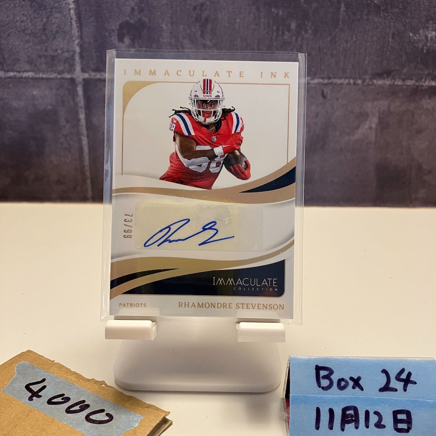 2024 Panini Immaculate Collection Rhamondre Stevenson 73/99 直筆