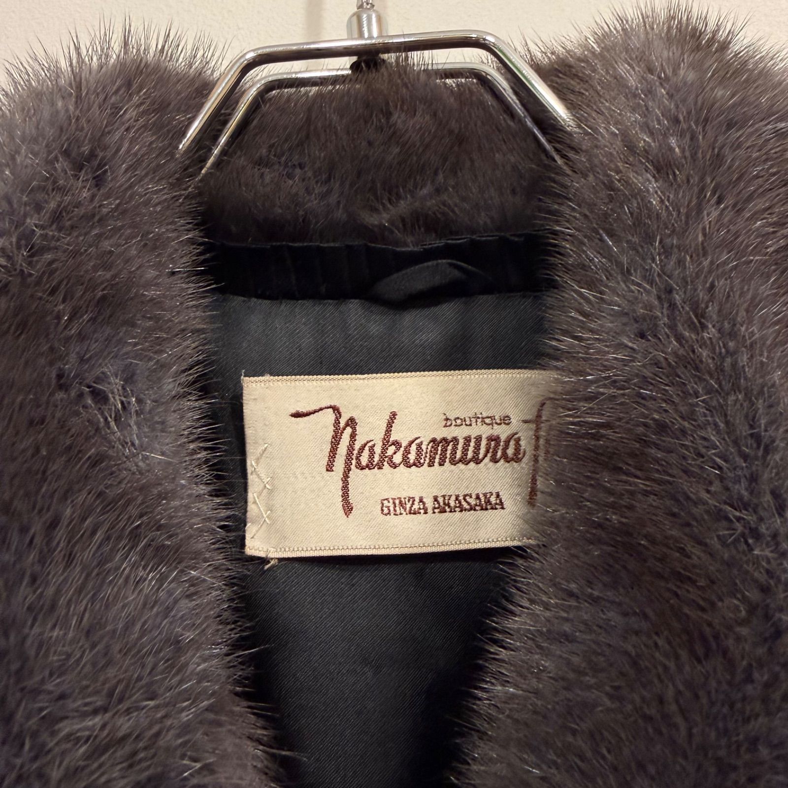 ★ Nakamura Fur ナカムラファー アウターコート 毛皮 ミンク Nakamura fur ナカムラファー Lサイズ ミンク 毛皮コート ブラウン
