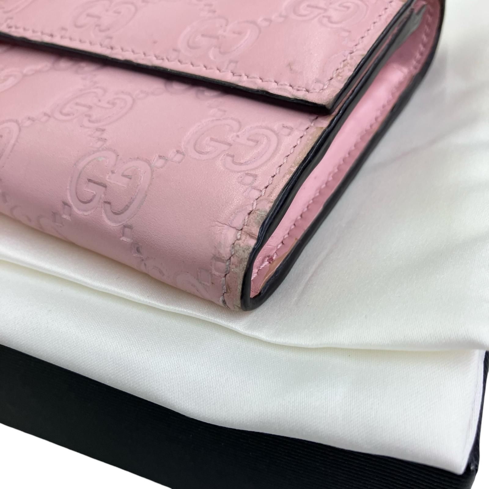 GUCCI ピンク 長財布 186005 現状品 GUCCI グッチ 長財布 グッチシマ 548055 ピンク