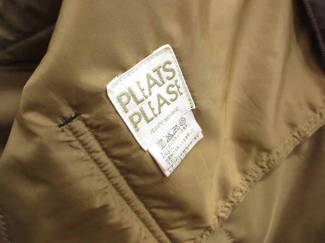 pleatsplease ロングガウン プリーツプリーズ PLEATS PLEASE ロング コート 3 ブラウン 茶 ヒート