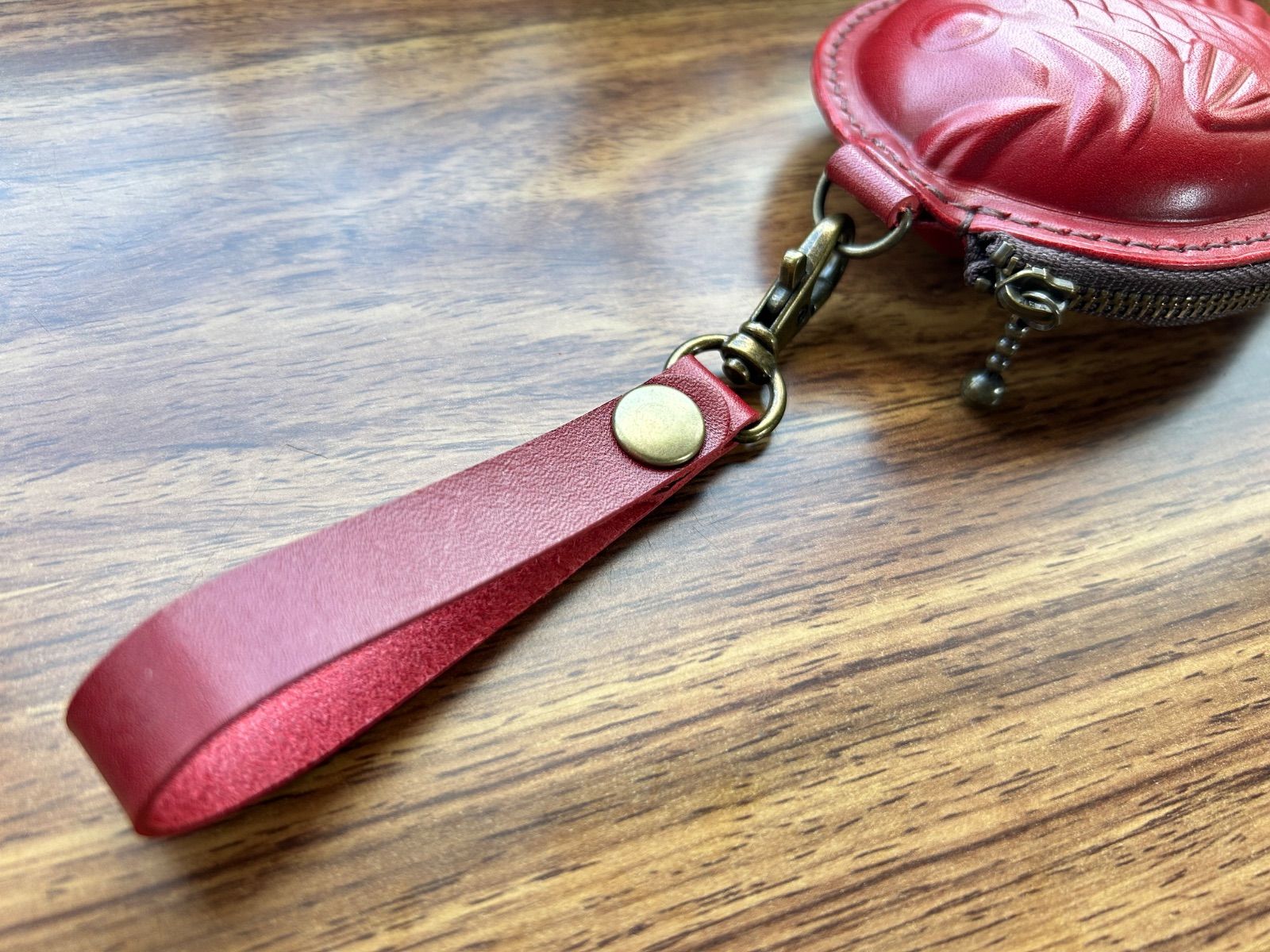 手作り本革】たい焼き型ミニポーチ〈選べる3個セット〉｜遊び心ある