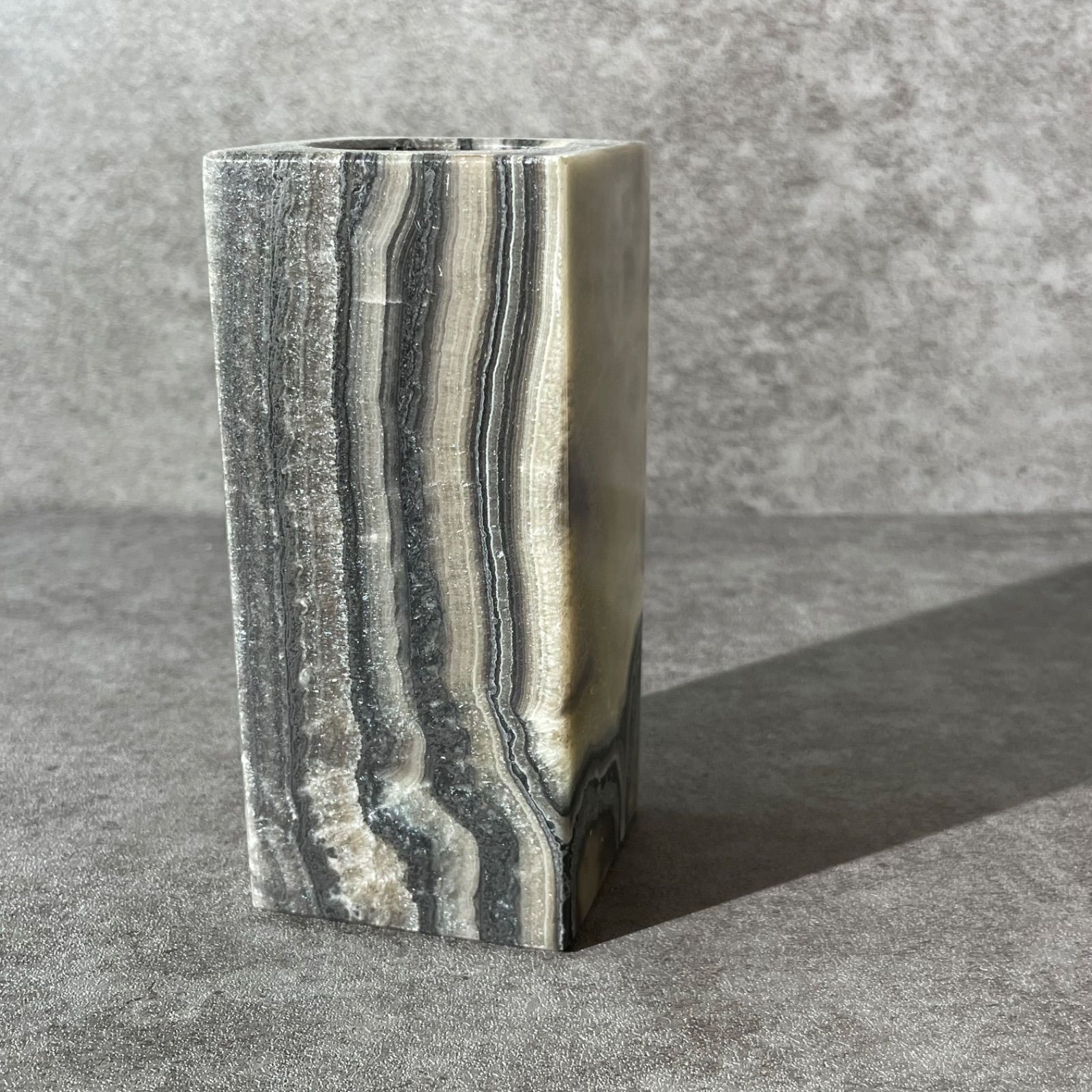 Zebra Stone ゼブラストーン candle h er キャンドルホルダー インテリア 天然石 パワーストーン 鉱物 gem stone