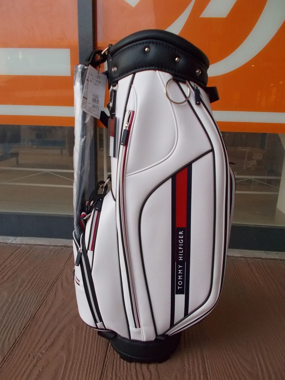 TOMMY HILFIGER THMG5SC4 フラッグロゴ キャディバッグ 9型 3 8kg ホワイト トミーヒルフィガー