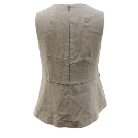 エストネーション ESTNATION ノースリーブ ペプラム シャツ ブラウス