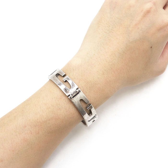 SALE】GUCCI グッチ ブレスレット シルバー925 SV925 G ロゴ カット