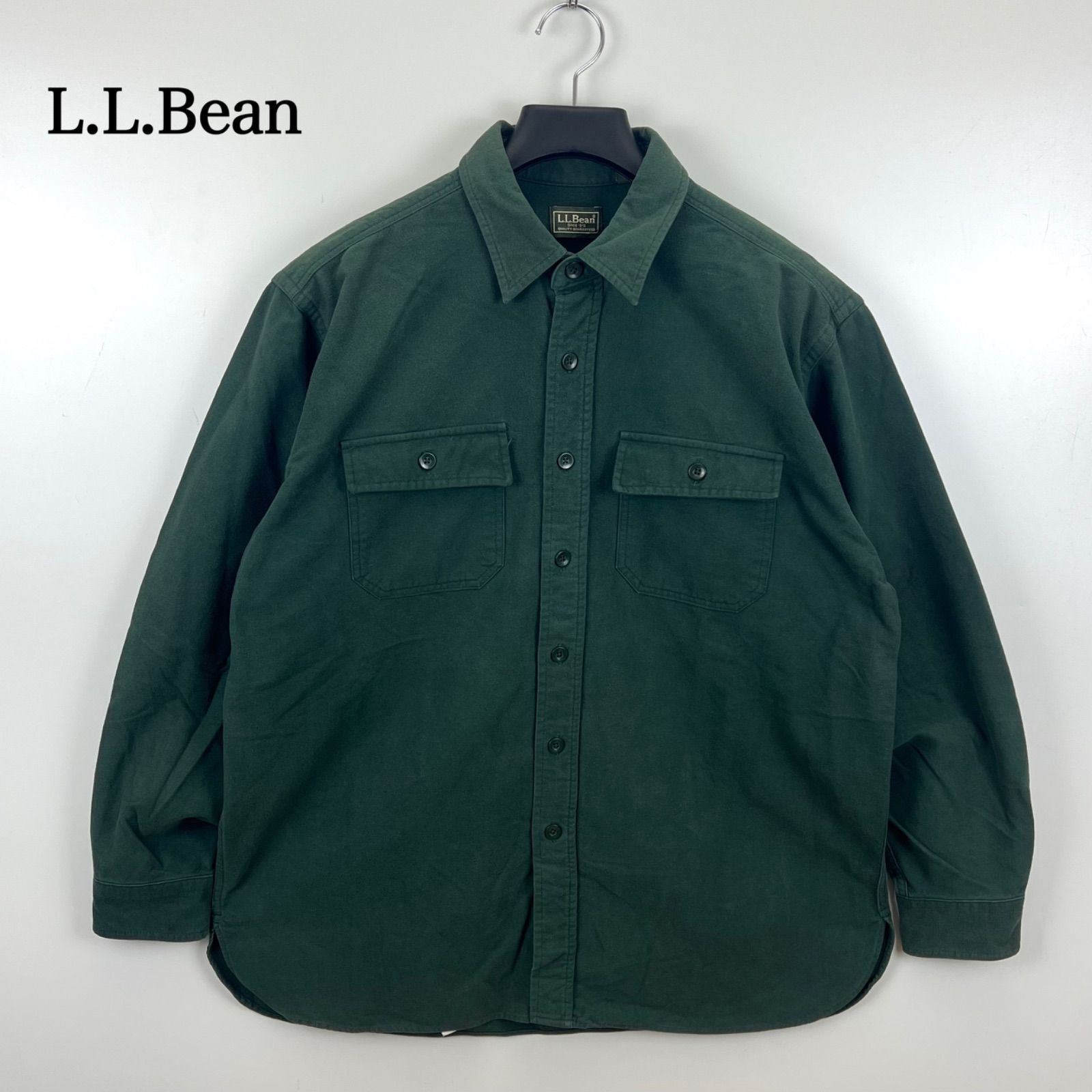 L.L.Bean 2000s USA vintage chamois cross L/S shirts L エルエル 