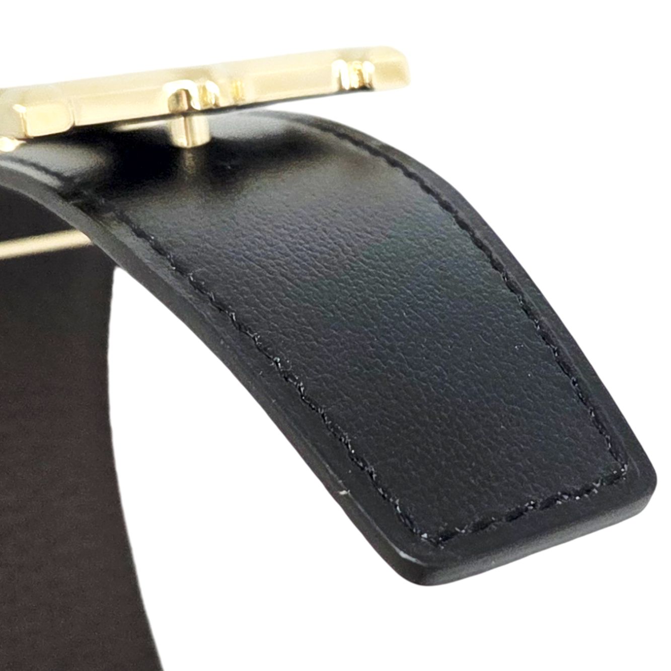 HERMES ブラック レザー ベルト コンスタンス Hバックル 刻印O HERMES エルメス ベルト コンスタンスHベルト ブラック／エタン