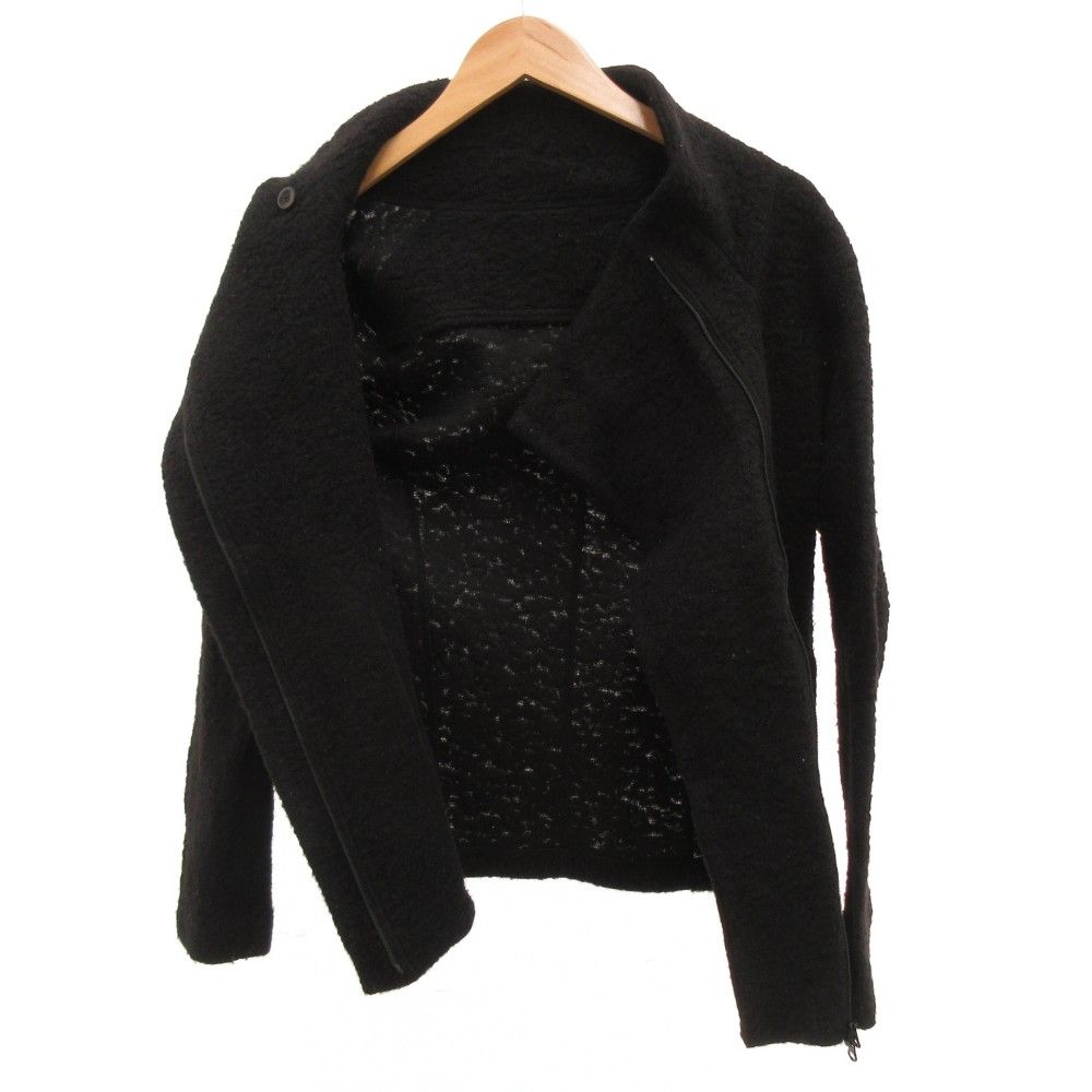 haat issey miyake 黒 特殊生地 立体 ウールジャケット ハート イッセイミヤケ ISSEY MIYAKE ハート Haat ウール ジャケット ダブル