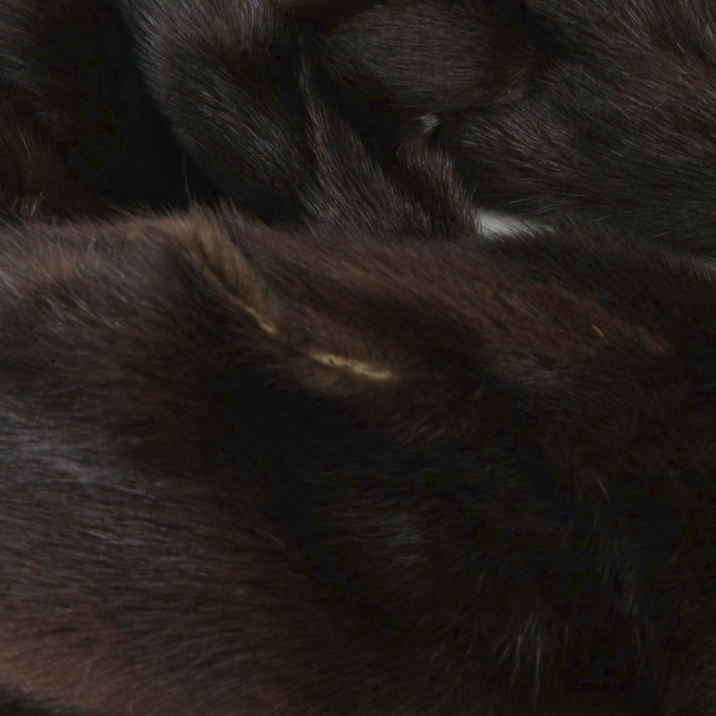 ノーブランド ミンクファーコート ジャケット 毛皮 茶 ブラウン /FF