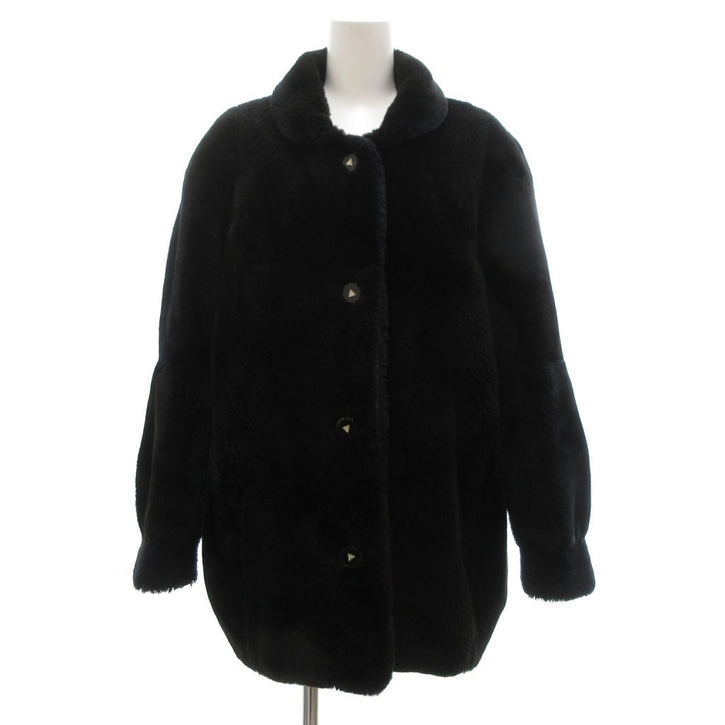 ユキベルファム 良品 シェアードミンク ミドルコート ブラック ラグジュアリー YUKI belle femme ユキベルファム ファーコート 毛皮 シェアードミンク