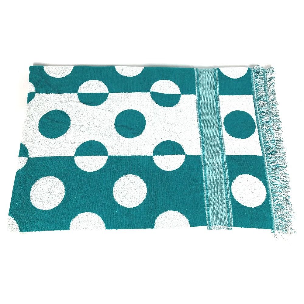 HERMES エルメス タオル ヨッティング ドット 水玉 コットン グリーン