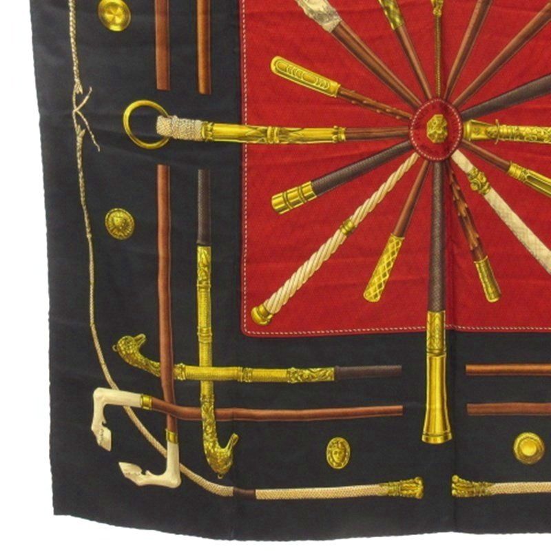 エルメス HERMES CANNES&POMMEAUX 杖とステッキの飾り カレ 90