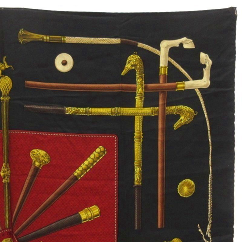 エルメス HERMES CANNES&POMMEAUX 杖とステッキの飾り カレ 90