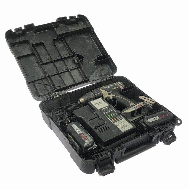 品 Panasonic パナソニック 14.4 V 充電式 振動ドリルドライバー プロ用 バッテリ 4.2 Ah 充電器付 コードレス121478