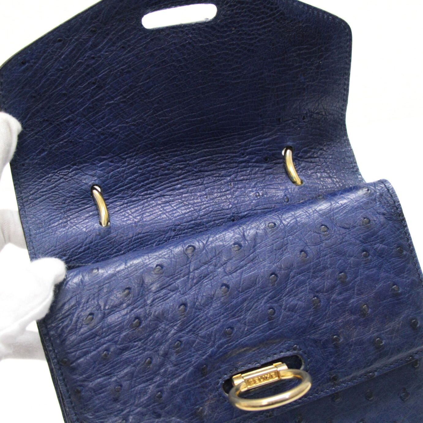 セリーヌ CELINE ヴィンテージ ダブルフラップ ハンドバッグ  