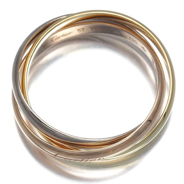 カルティエ トリニティリング スリーカラー SM 57号 K18YG/WG/PG