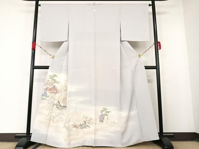 寿光織の高級品です 平和屋着物○豪華色留袖 寿光織 人物草花文 暈し染め 金糸 正絹 逸品