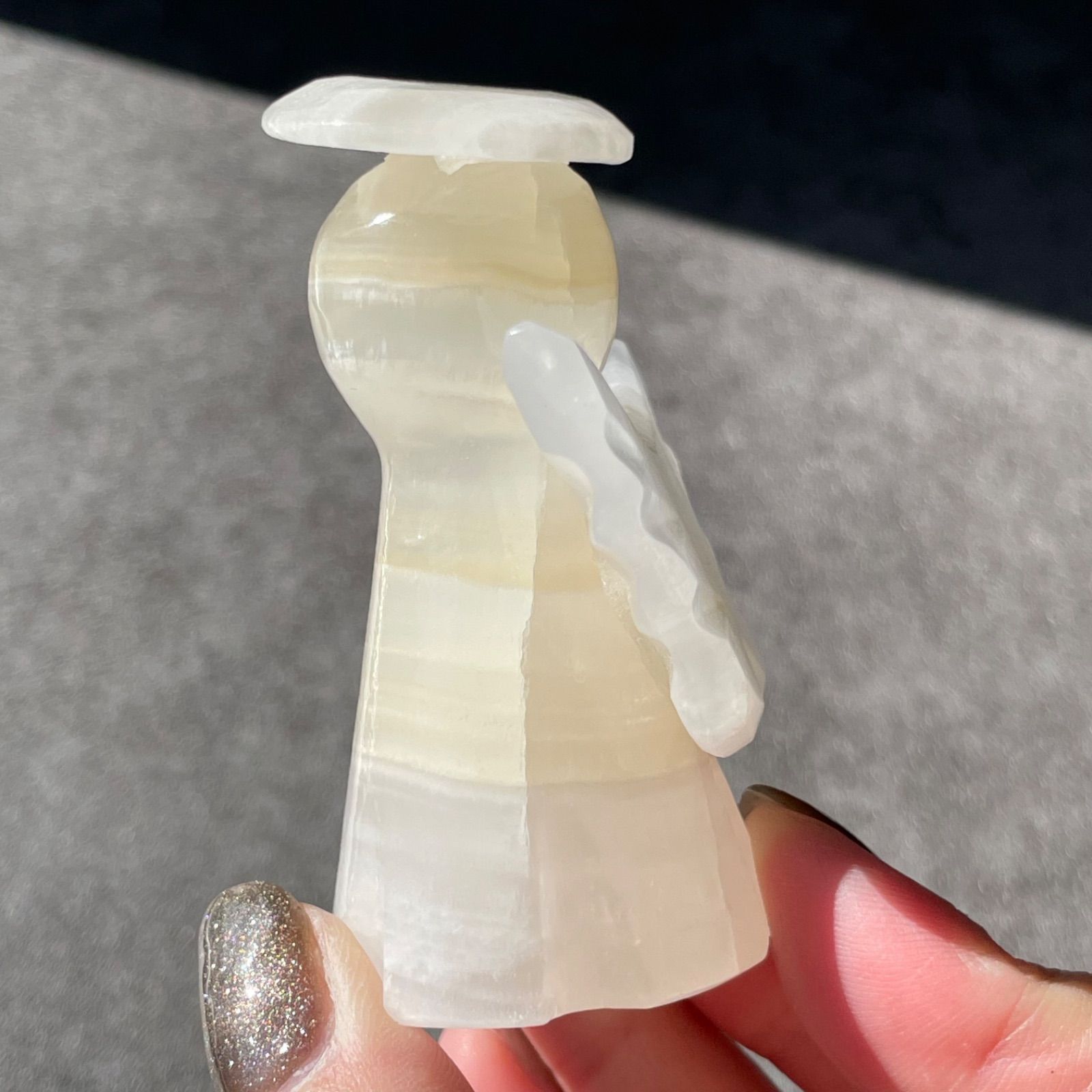 天然石 ホワイトオニキス.エンジェルシニカ White Onyx ホワイトオニキス|angel 天使|天然石 パワーストーン 鉱物