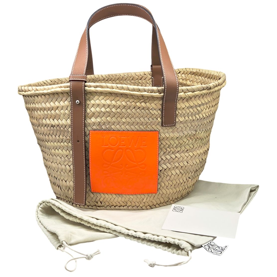 新品同様】LOEWE ロエベ バスケット バッグ ラージ アナグラム カゴ