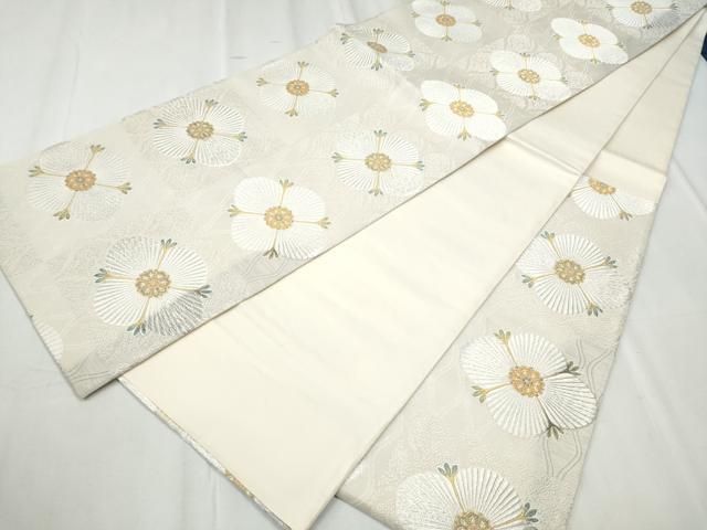 平和屋着物●六通柄袋帯　唐織　舞花文　金銀糸　正絹　逸品　CABC5469hy 平和屋着物○六通柄袋帯 唐織 舞花文 金銀糸 正絹 逸品 CABC5469hy