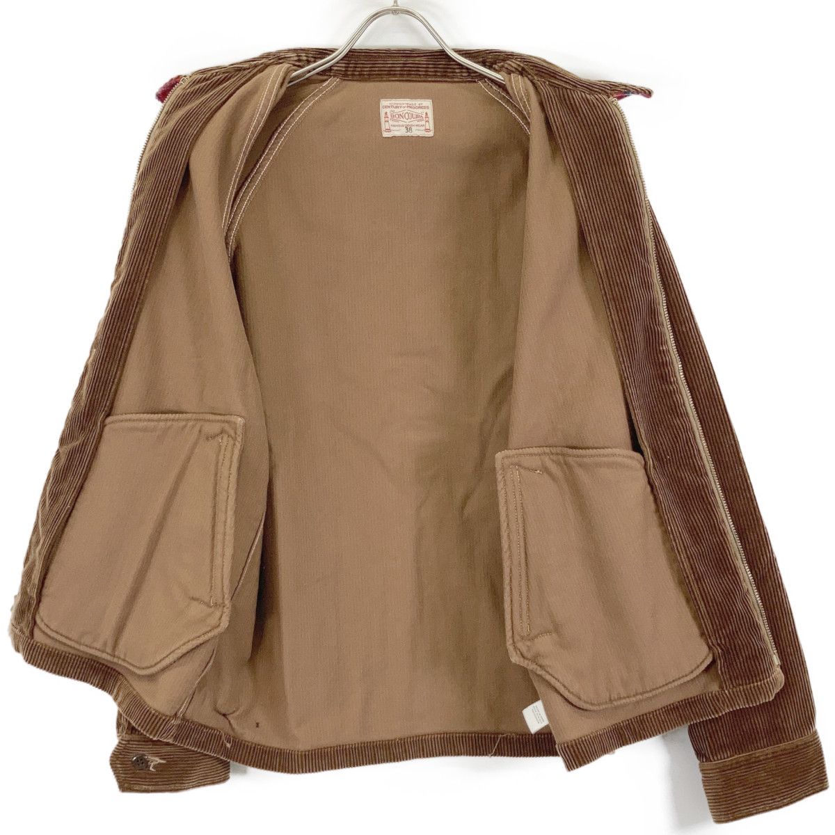 BONCOURA ボンクラ ﾌﾞﾗｳﾝ 太畝 ｺｰﾃﾞｭﾛｲ ｺｰﾙ天 Dog Ear Jacket 8 Wale