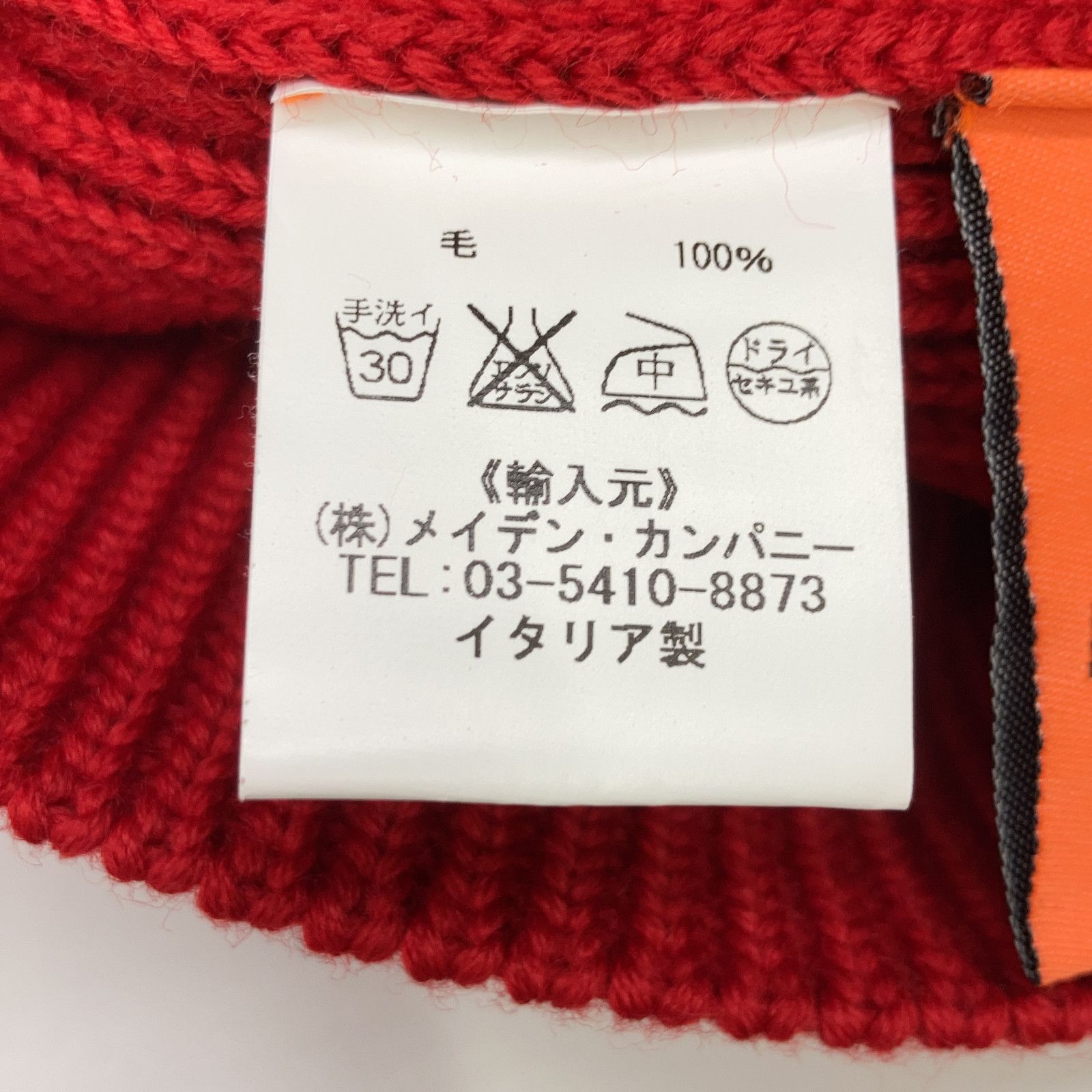 Andersen-Andersen アンデルセンアンデルセン ｲﾀﾘｱ製 ﾚｯﾄﾞ ｳｰﾙ100