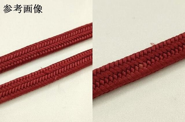 平和屋着物●極上　有職組紐道明　帯締め　冠組　朱・緋色　宮内庁御用　国立博物館御用　東京芸術大学御用 　逸品　AABF9823ay 平和屋着物○極上 有職組紐道明 帯締め 冠組 朱・緋色 宮内庁御用 国立