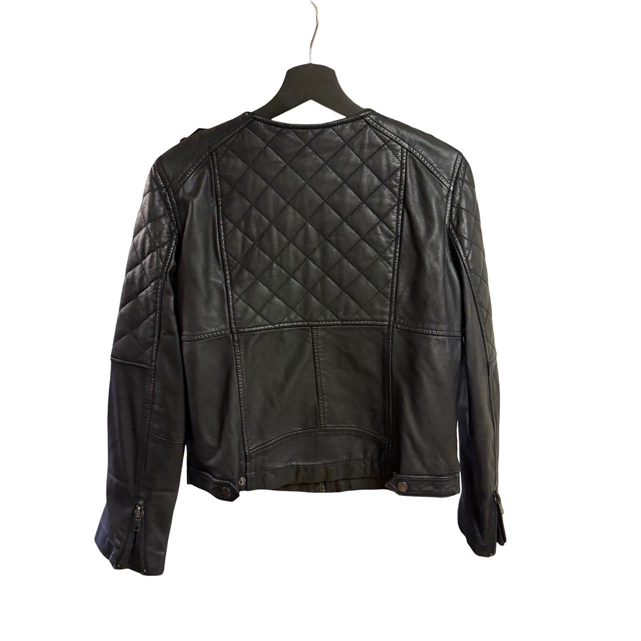 コントワーデコトニエ ノーカラー　革ジャン　ライダース　ジャケット　Sサイズ Comptoir des Cotonniers（コントワー・デ・コトニエ レディース ノー