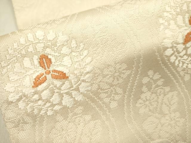 平和屋着物○九寸名古屋帯 唐織 立涌花文 正絹 逸品 DABB7566op - メルカリ